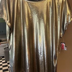 NWT! Dead Stock! Vintage Gold Lame  Women's Top